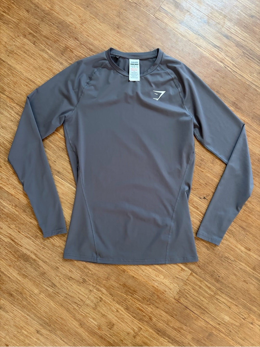 Gymshark Grey TRAINING BASELAYER LONG SLEEVE TOP, Sz S